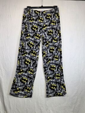 Kids Batman Logo Grey & Yellow Sleep Pants. Size L. #0290